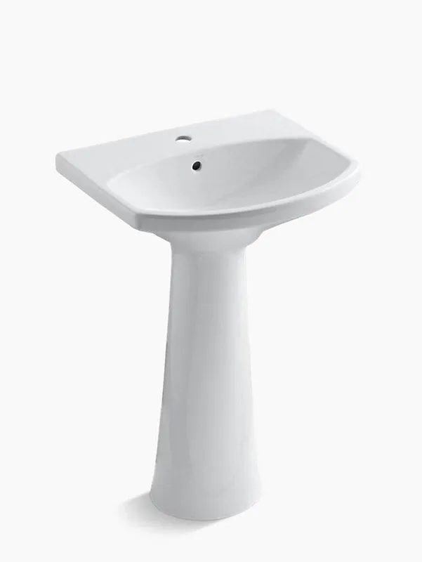KOHLER 2362-1-0 Cimarron 22 x 19 in. Oval Pedestal Sink with Base in White