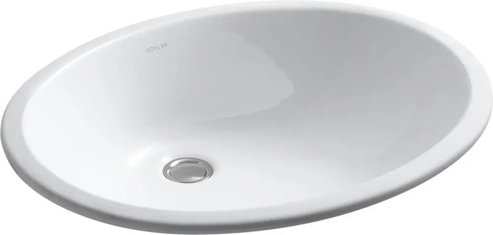 KOHLER 2211-G-0 Caxton 21-1/4 x 17-1/4 in. Oval Undermount Bathroom Sink in White