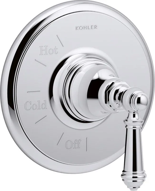 KOHLER TS72767-4-CP Artifacts Single Handle Pressure Balancing Valve Trim in Polished Chrome