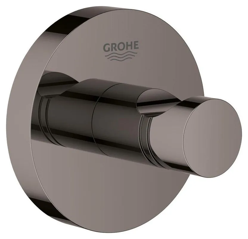 GROHE 40364A01 Essentials 1-Hook Robe Hook in Hard Graphite