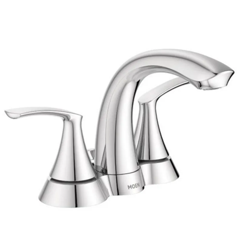Moen 5010 Seena Two Handle Centerset Bathroom Sink Faucet in Chrome
