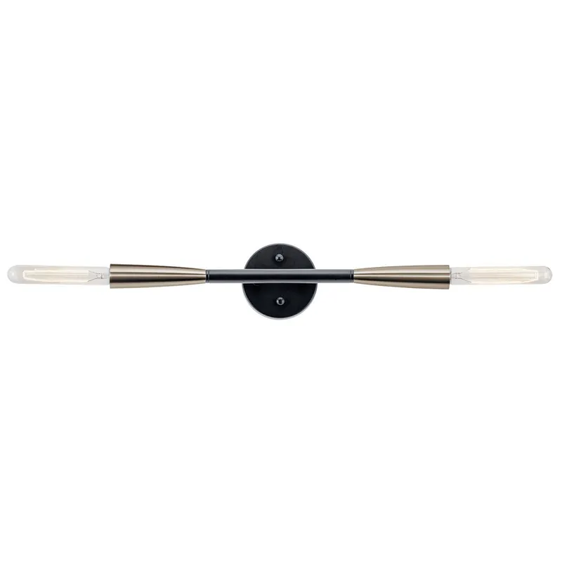 Kichler 44091BK The Soft Contemporary 2-Light Wall Sconce 60W