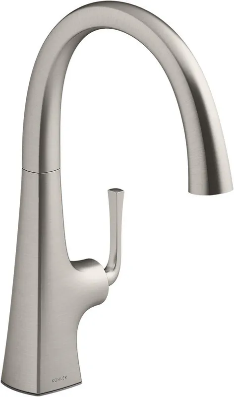 Kohler 22065-VS Graze Single Handle Bar Faucet in Vibrant Stainless