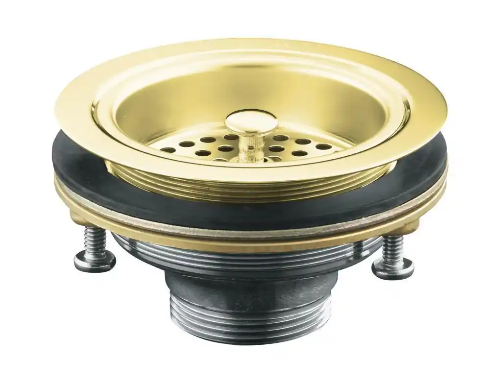 KOHLER 8799-PB Duostrainer Sink Strainer (Less Tailpiece) in Vibrant Polished Brass