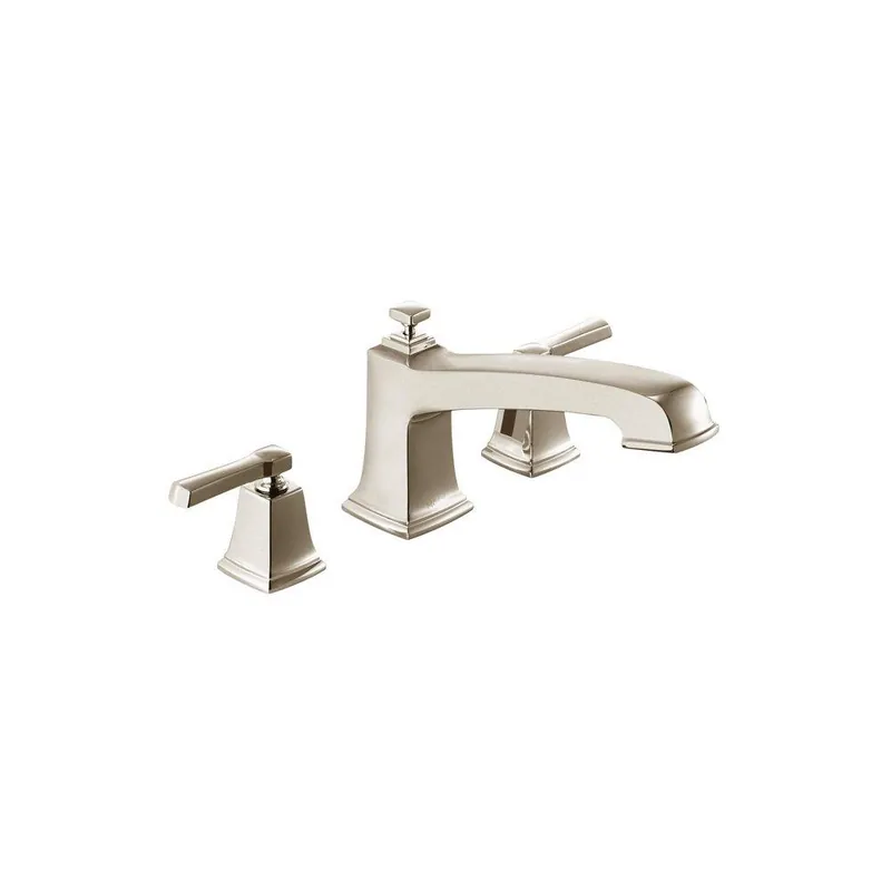 Moen T623SRN Boardwalk Two Handle Roman Tub Faucet in Spot Resist Brushed Nickel Trim Only