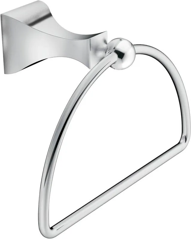 Moen DN8386CH Retreat D-shaped Closed Towel Ring in Chrome