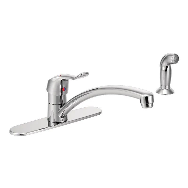 Moen 8717 M-Dura Single Handle Kitchen Faucet with Side Spray in Polished Chrome