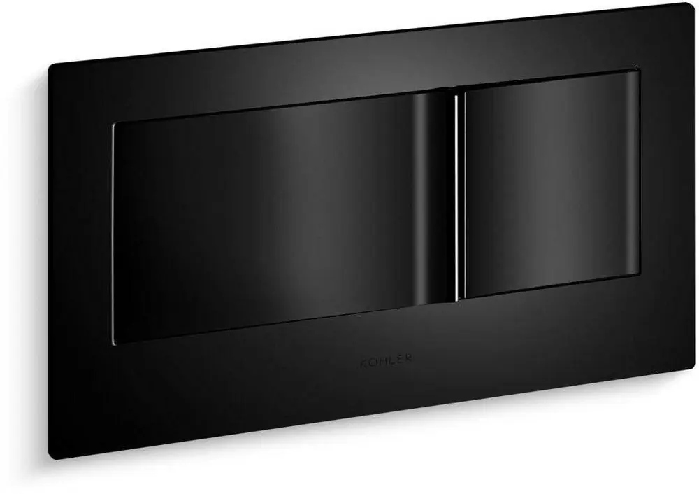 Kohler 6298-7 Veil Wall Mount Stainless Steel Flush Actuator Plate in Black