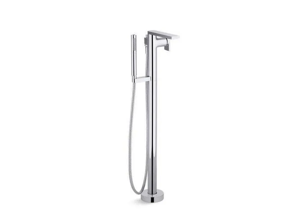 KOHLER T73087-4-CP Composed Single Handle Lever Floor Mount Filler