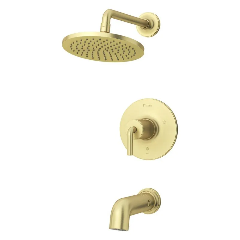 Pfister LG89-8TNTBG Tenet One Handle Single Function Bathtub & Shower Faucet in Brushed Gold Trim Only