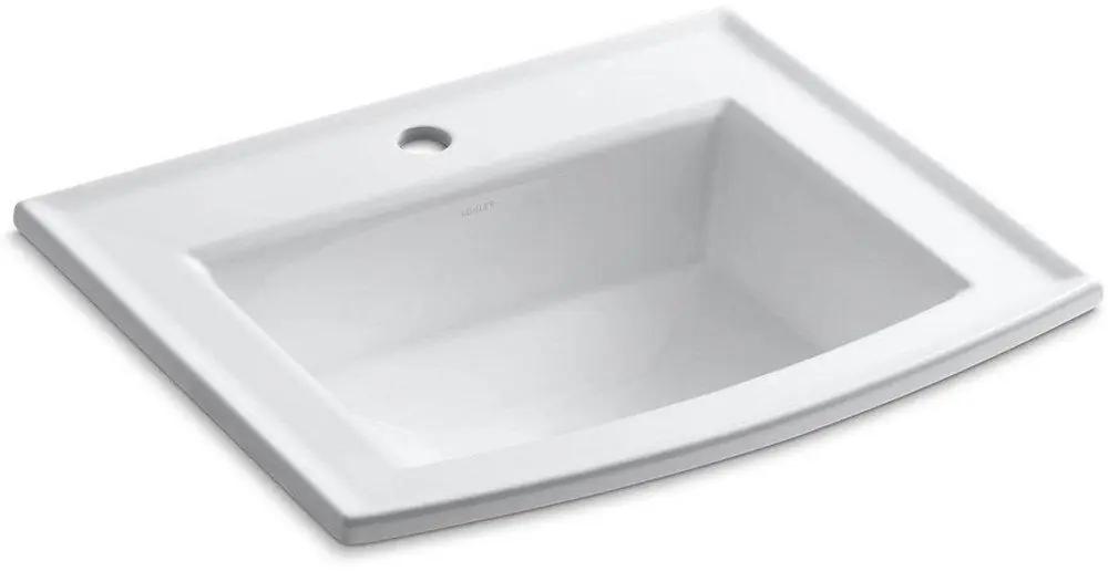 Kohler 2356-1-0 Archer 22-5/8 x 19-7/16 in. Rectangular Drop-in Bathroom Sink