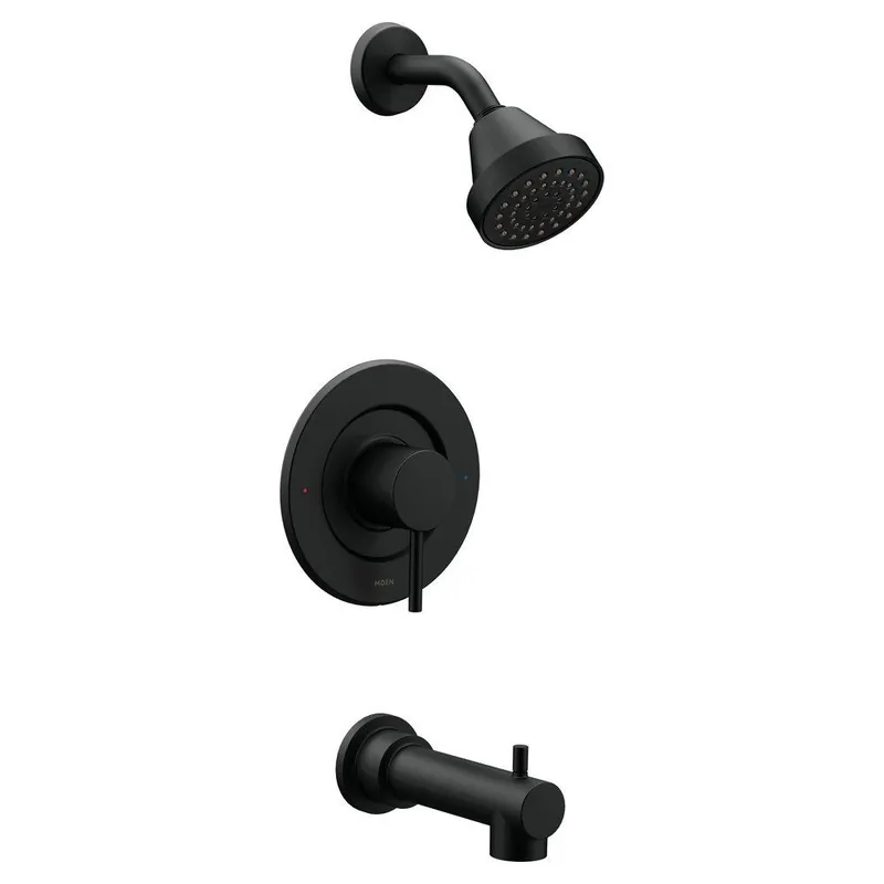 Moen T2193BL Align One Handle Single Function Bathtub & Shower Faucet in Matte Black (Trim Only)