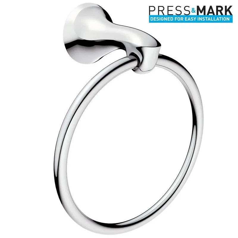 Moen MY1586CH Darcy Towel Ring with Press and Mark in Chrome