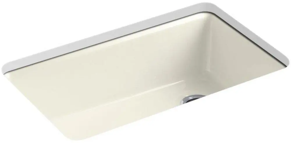KOHLER 5871-5UA3-96 Riverby 33 x 22 in. 5 Hole Cast Iron Single Bowl Undermount Kitchen Sink