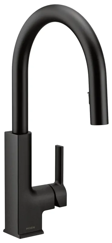 Moen S72308BL Matte Black One-Handle Pulldown Kitchen Faucet