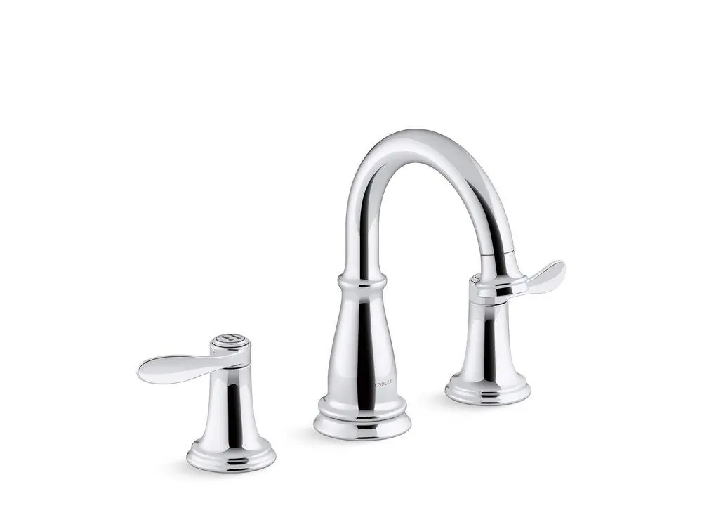 Kohler 27380-4-CP Bellera Two Handle Widespread Bathroom Sink Faucet In Polished Chrome