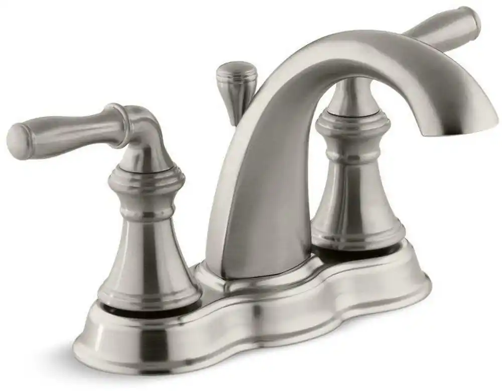 KOHLER 393-N4-BN Devonshire Two Handle Centerset Bathroom Sink Faucet