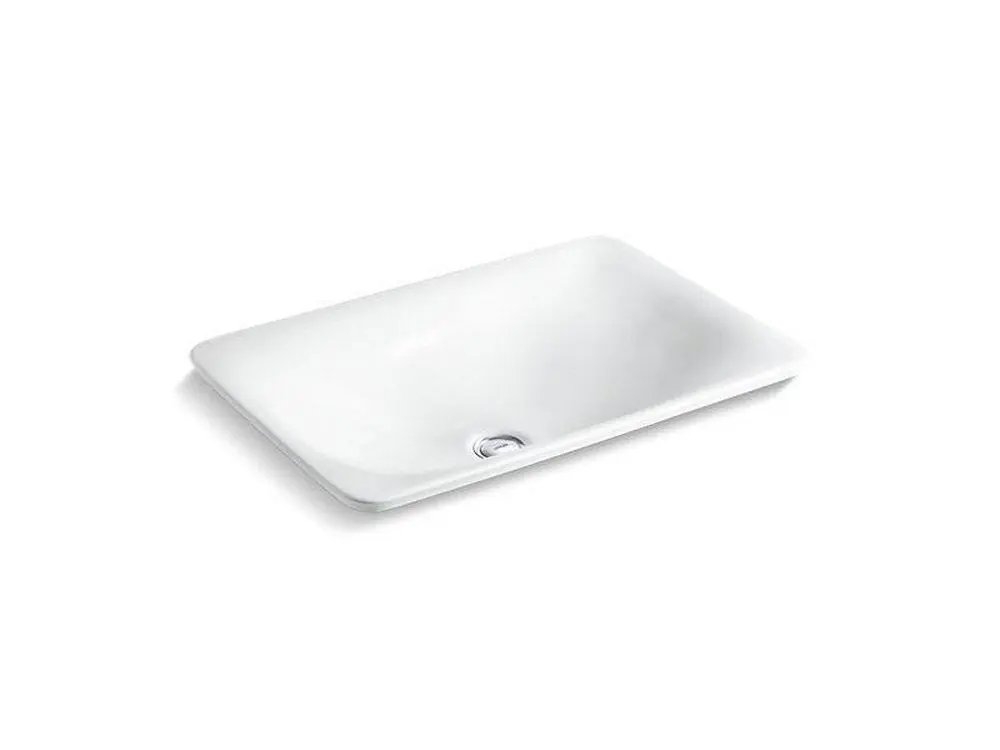 KOHLER 75749-HD1-0 21-1/8 x 14-9/16 in. Rectangular Dual Mount Bathroom Sink
