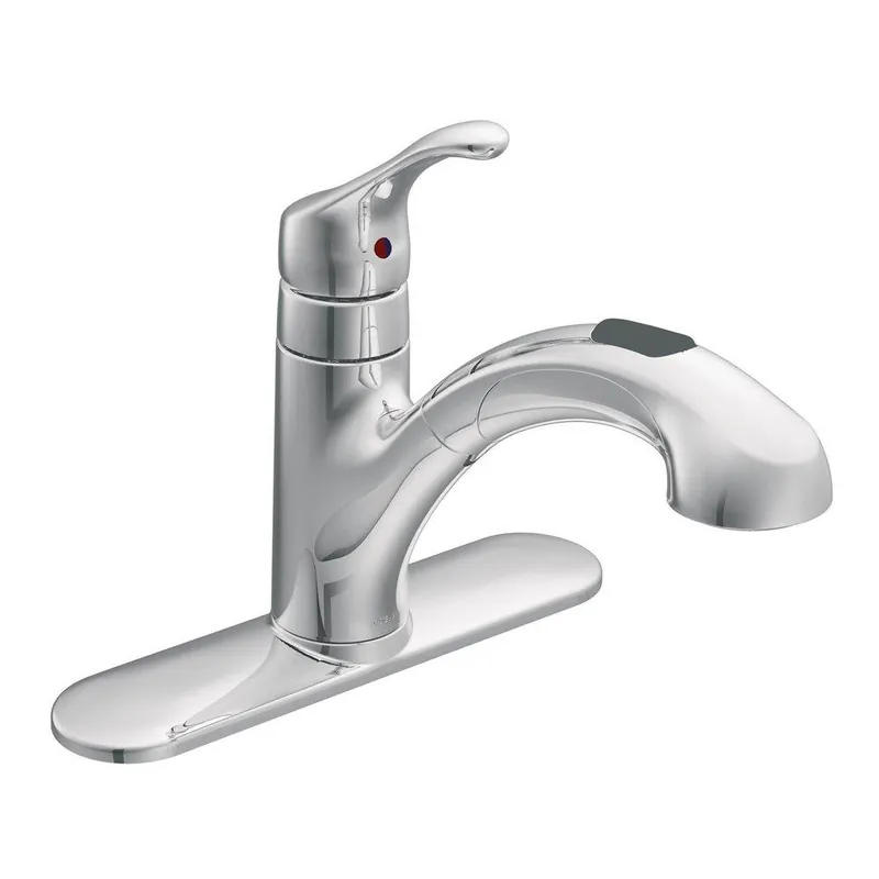 Moen CA87316C Renzo Single Handle Pull Out Kitchen Faucet in Chrome