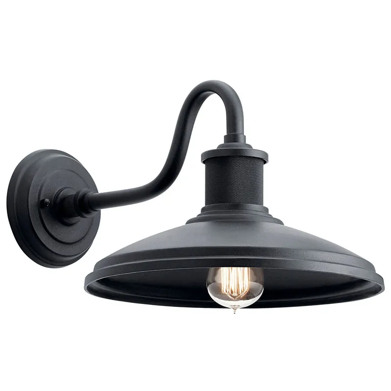 Kichler 49980BKT The Allenbury 12in 1 Light Outdoor Wall Light Textured Black