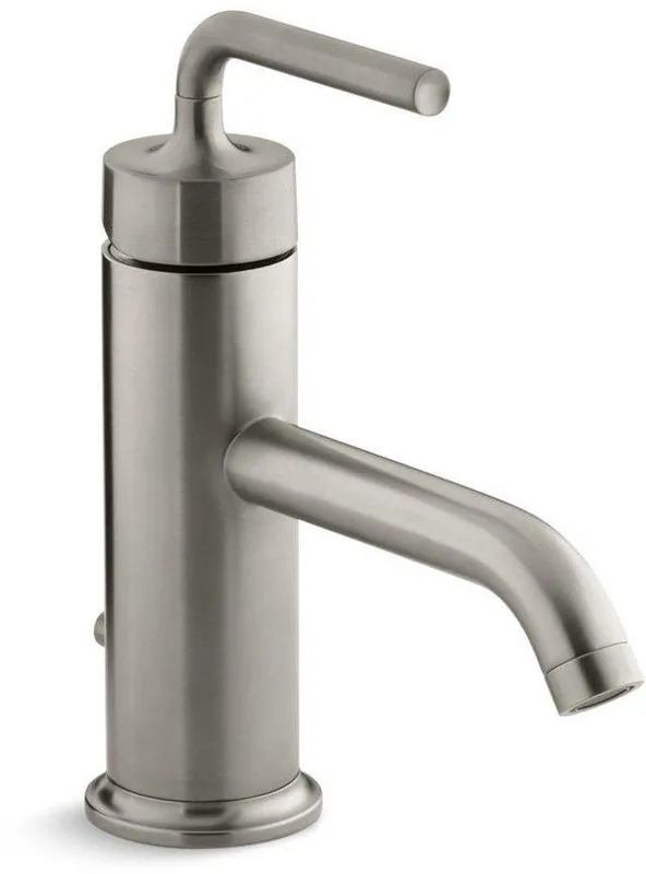 KOHLER 14402-4A-BN Purist Single Handle Monoblock Bathroom Sink Faucet in Vibrant Brushed Nickel