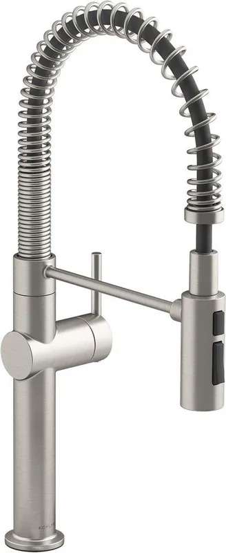 Kohler 22973-VS Crue Single Handle Pull Down Kitchen Faucet in Vibrant Stainless