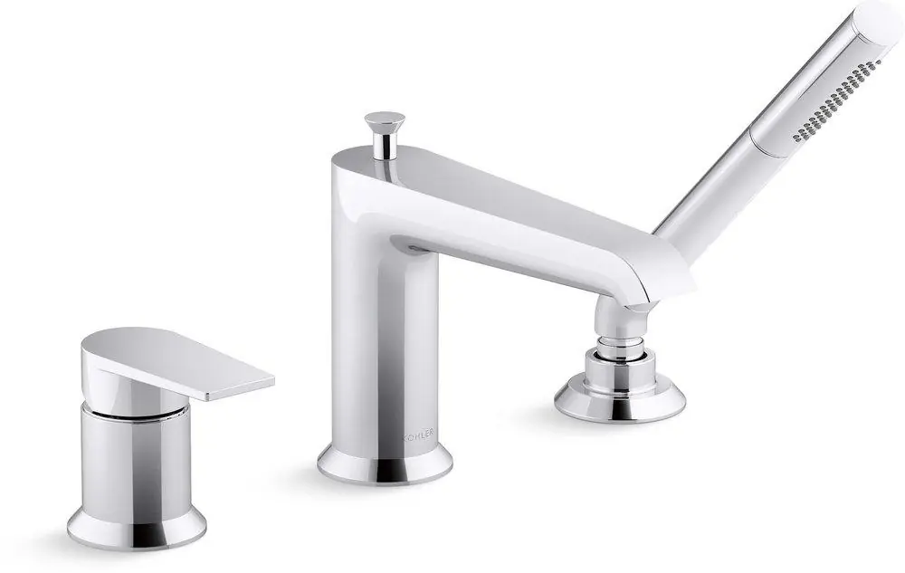 Kohler 97070-4-CP Hint Single Handle Roman Tub Faucet with Handshower