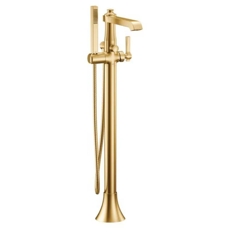 Moen S931BG Flara Single Handle Lever Floor Mount Filler in Brushed Gold