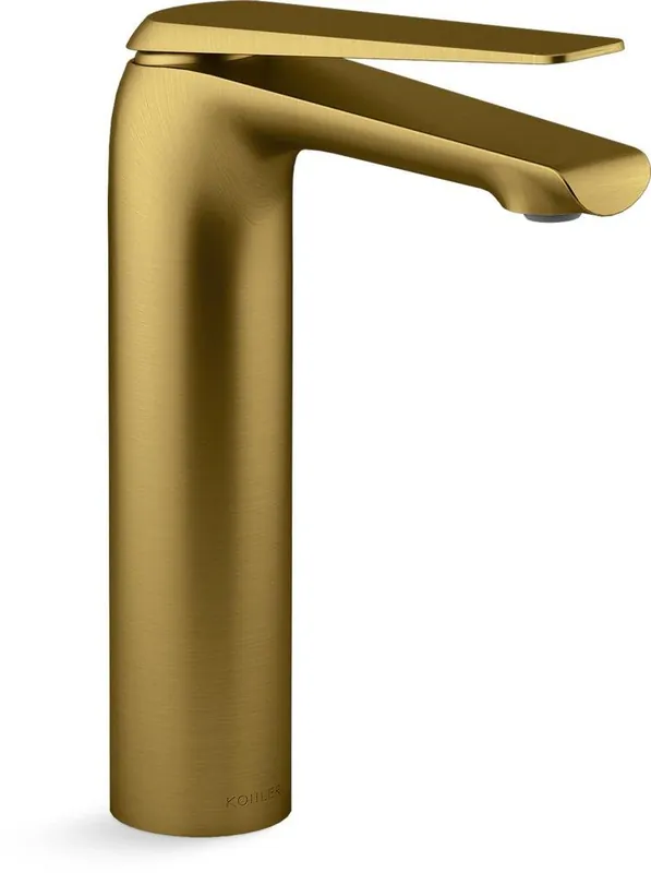 Kohler 97347-4-2MB Single Handle Vessel Filler Bathroom Sink Faucet in Vibrant Brushed Moderne Brass
