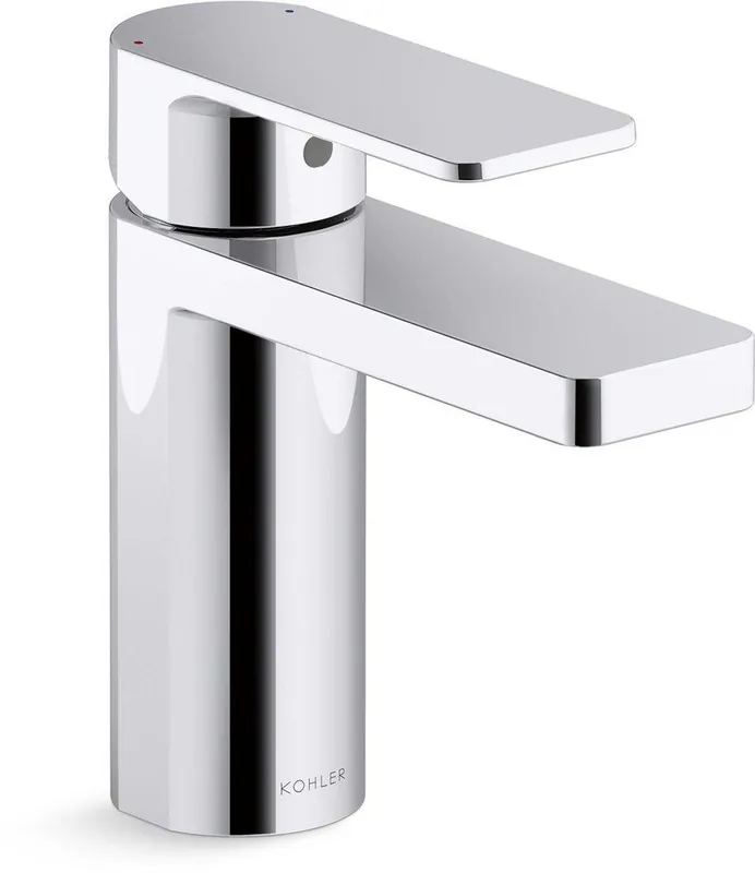KOHLER 23472-4-CP Parallel Single Handle Monoblock Bathroom Sink Faucet in Polished Chrome
