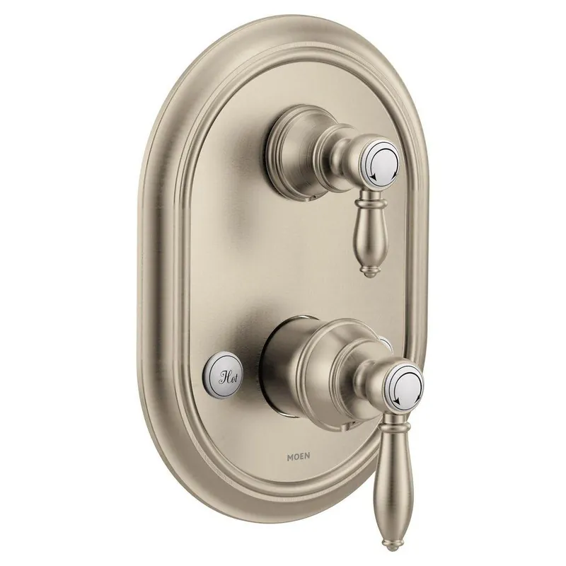 Moen UTS4311BN Weymouth Two Handle Pressure Balancing Valve Trim in Brushed Nickel
