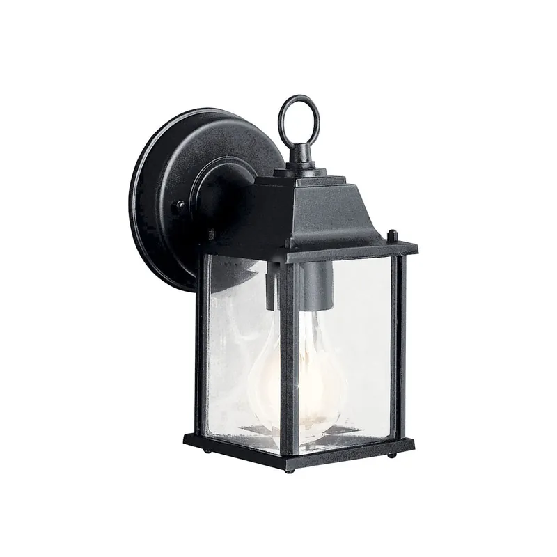 Kichler 9794BK The Barrie 8.5in 1 Light Outdoor Wall Light