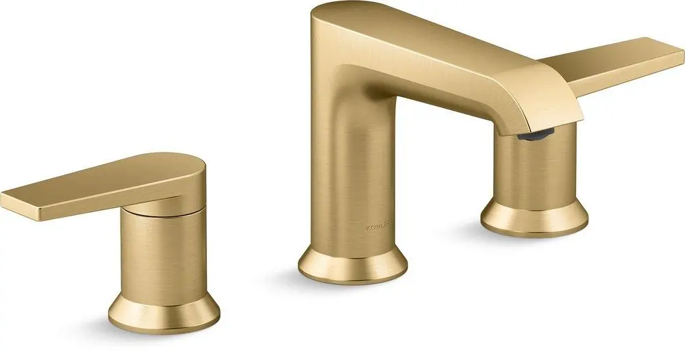 Kohler 97093-4-2MB Hint Two Handle Widespread Bathroom Sink Faucet in Vibrant Brushed Moderne Brass