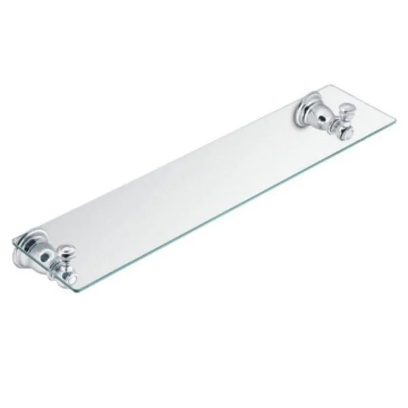 Moen YB5490CH Kingsley 5 1/4 in. x 5 in. Glass Bathroom Shelving in Polished Chrome
