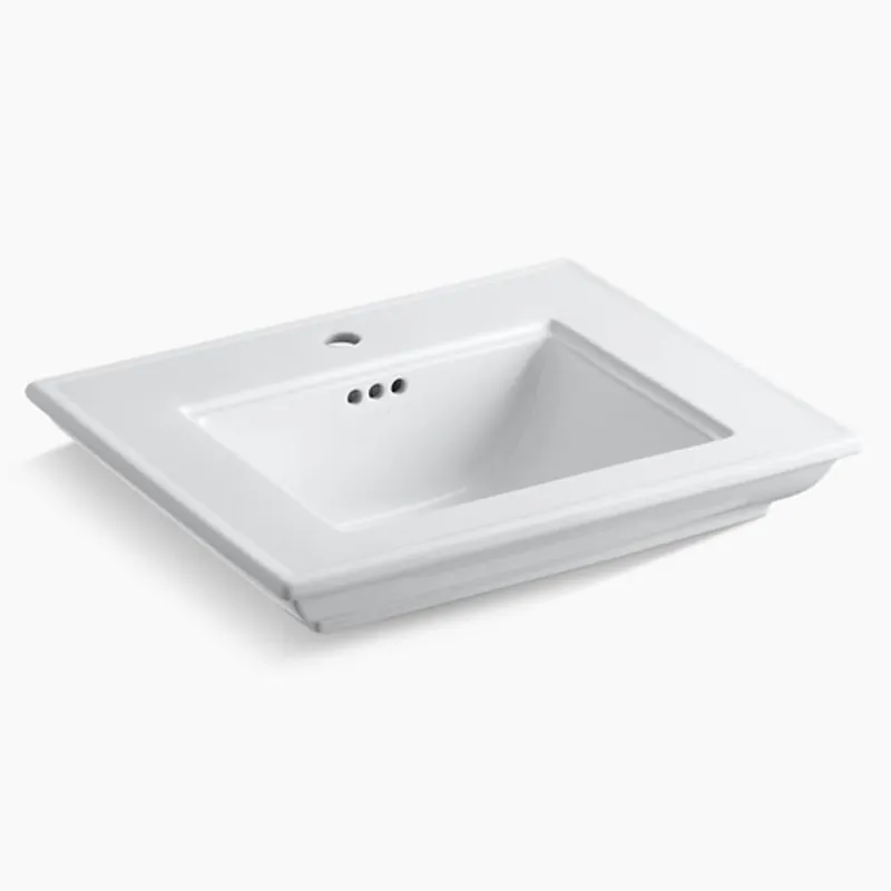 KOHLER 29999-1-0 Memoirs Stately 24-1/2 x 20-1/2 in. Rectangular Dual Mount Bathroom Sink
