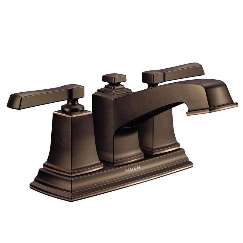 Moen 6010BRB Boardwalk Two Handle Centerset Bathroom Sink Faucet in Mediterranean Bronze