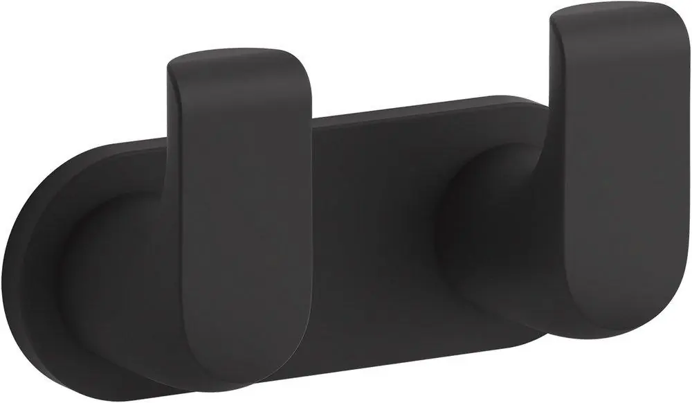 Kohler 97500-BL Avid 2-Hook Robe Hook in Matte Black