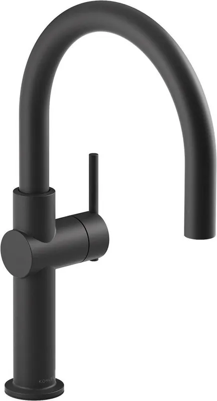 KOHLER 22975-BL Crue Single Handle Bar Faucet in Matte Black
