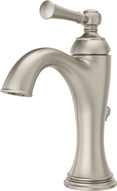 Pfister LG42-TB0K Tisbury Single Handle Monoblock Bathroom Sink Faucet in Brushed Nickel