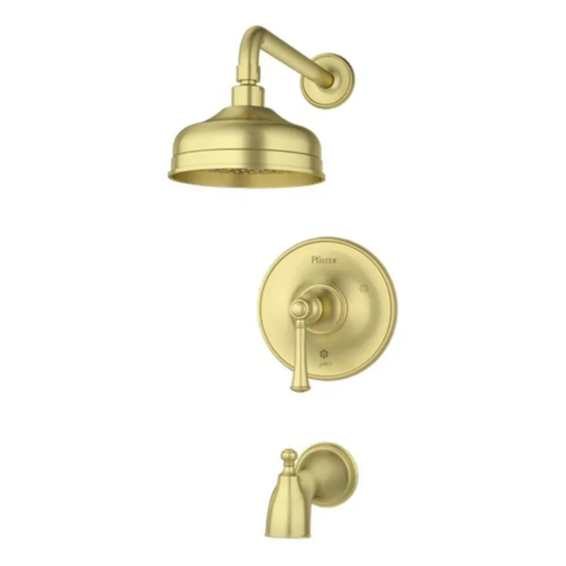 Pfister LG89-8TBBG Tisbury One Handle Single Function Bathtub & Shower Faucet in Brushed Gold Trim Only