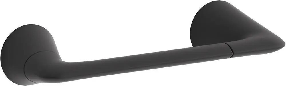 Kohler 24759-BL Modern Horizontal and Wall Toilet Tissue Holder in Matte Black