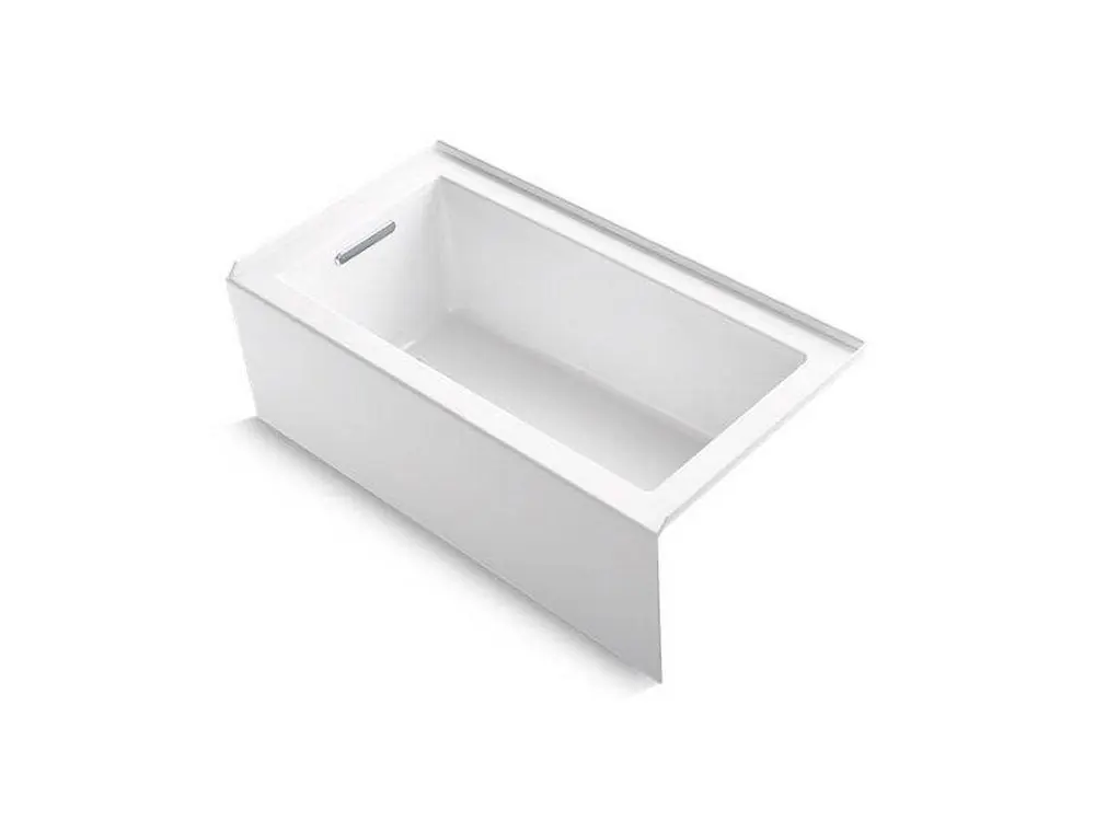 KOHLER 1957-LA-0 Underscore 60 in. x 32 in. Soaker Alcove Bathtub with Left Drain