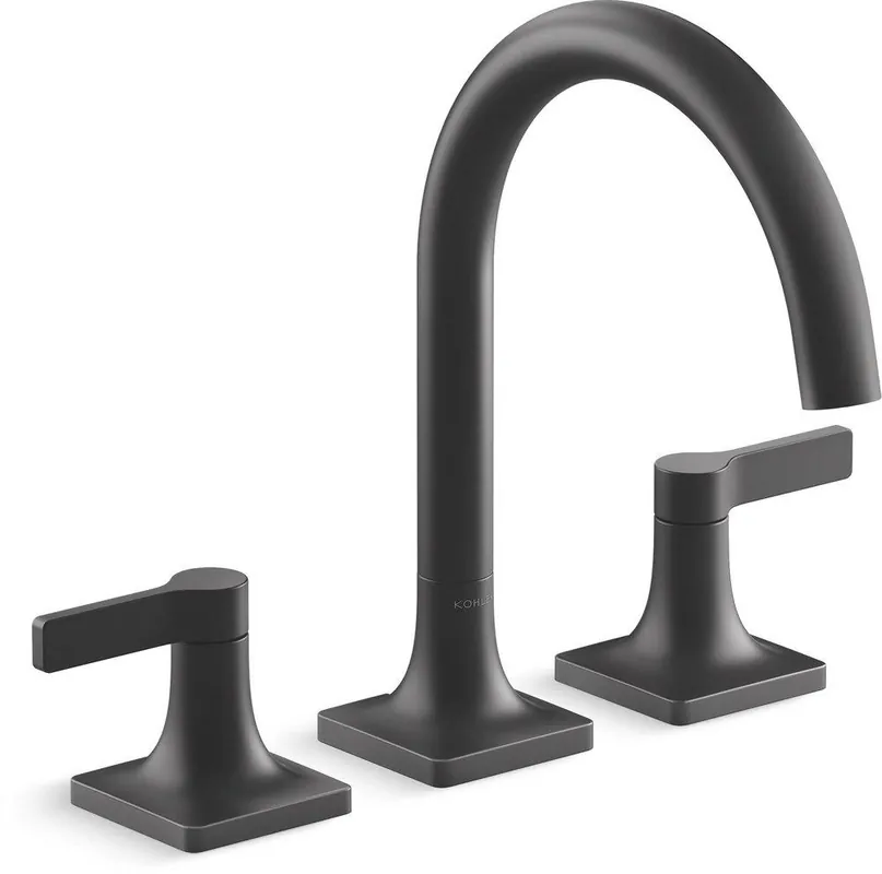 Kohler T28131-4-BL Venza Two Handle Roman Tub Faucet In Matte Black (Trim Only)