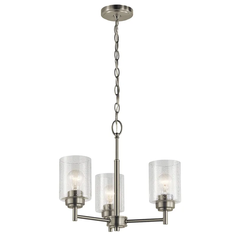 Kichler 44029NI Winslow Mini Chandelier 75W 15.25 Inch