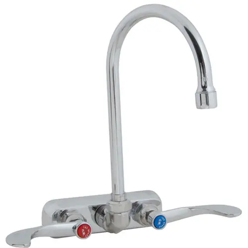 T&S Brass B-1146-04 Workboard Faucet, 2-Handle, 4 Center, Lead-Free, Chrome Plated