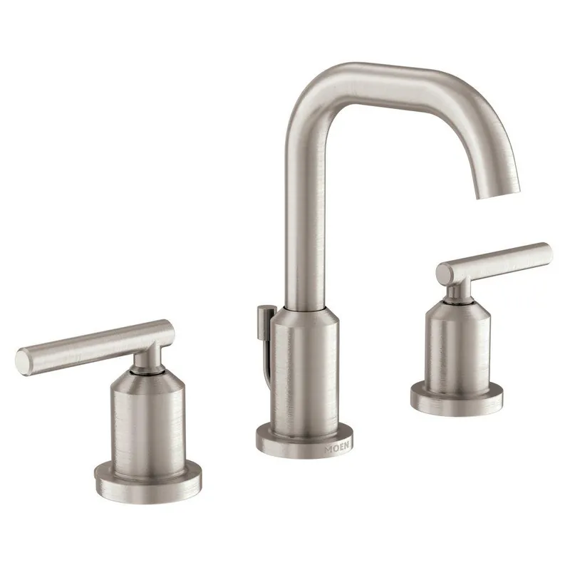 Moen WS84229SRN Gibson Two Handle Widespread Bathroom Sink Faucet in Spot Resist Brushed Nickel