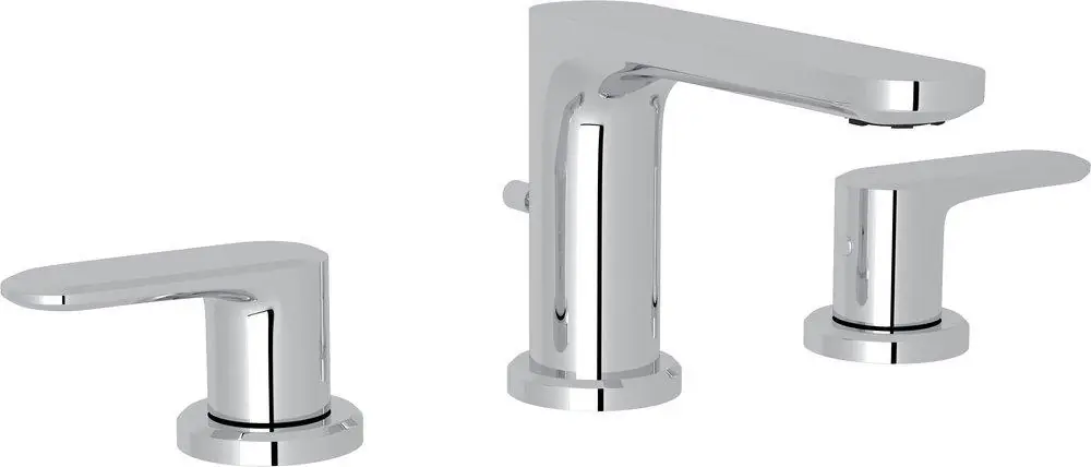 Rohl LV102L-APC-2 Modern Bath Two Handle Widespread Bathroom Sink Faucet in Polished Chrome
