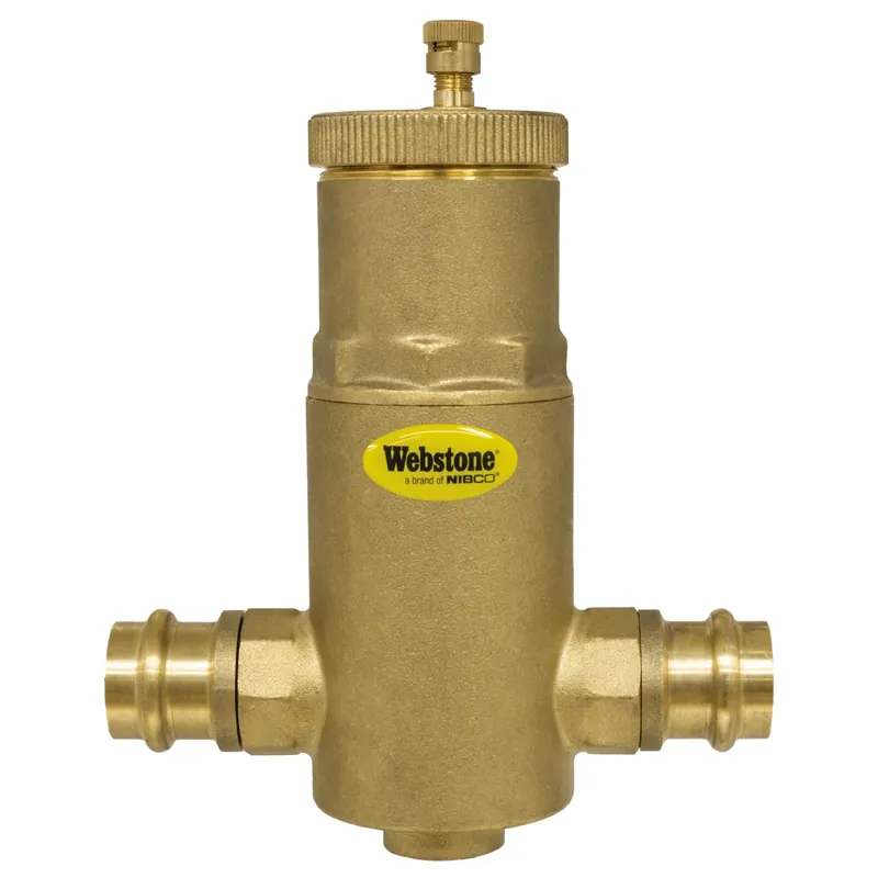 Webstone H-78004 1 Press Non-Potable Brass Air Separator w/ Removable Vent Head & Coalescing Medium