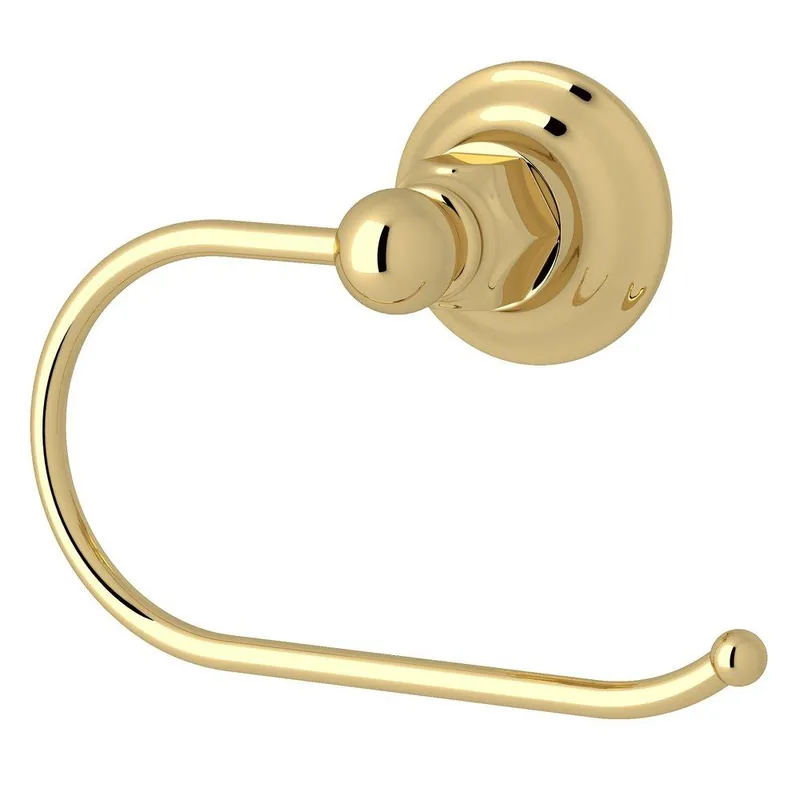 Rohl ROT8ULB Meda Toilet Tissue Holder in Unlacquered Brass