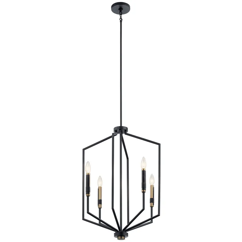 Kichler 52351BK The Armand 4-Light Foyer Pendant